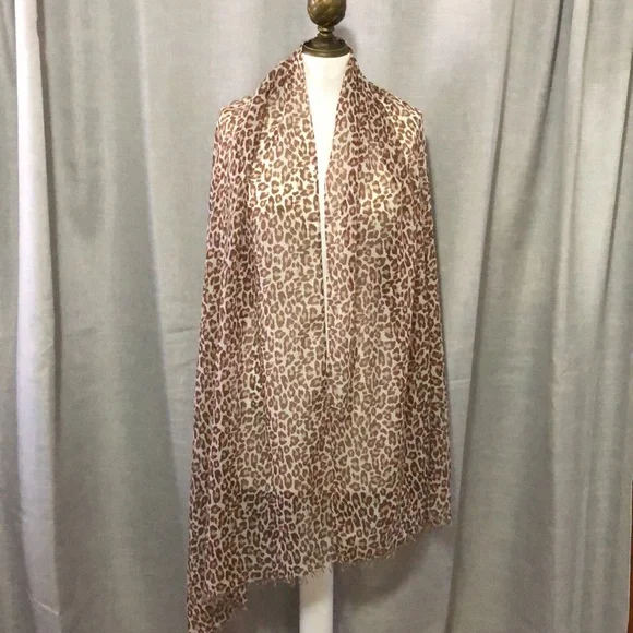 Animal Print Lightweight Scarf-EUC-75x26 - Picture 5 of 12